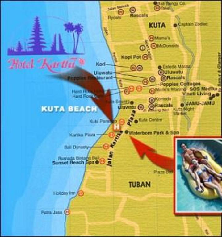 Hotel Karthi Kuta Кута Екстериор снимка